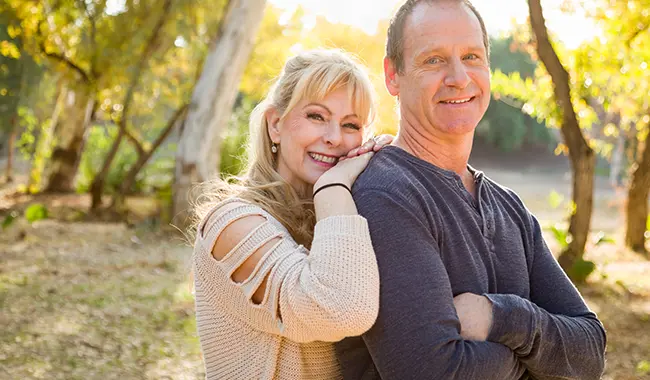 middle age couple smiling